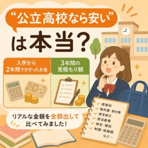 「公立高校なら安い」は本当？　3年間でかかったお金を全部出してみました