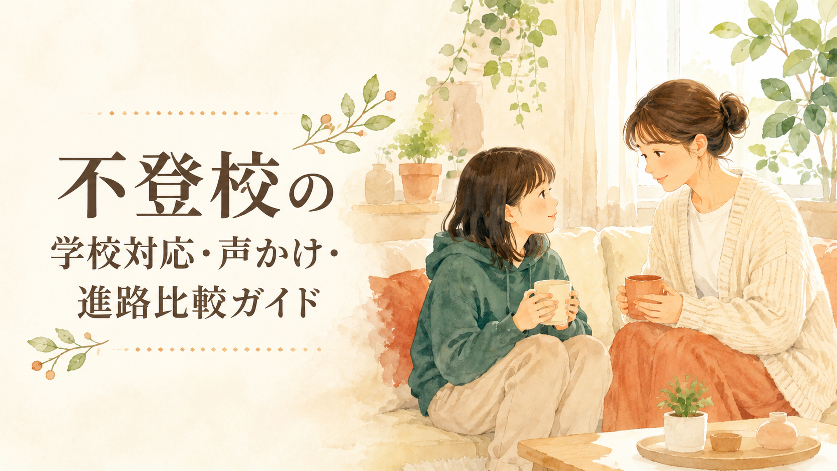 不登校の子どもと寄り添うワーママ。学校対応・声かけ・進路比較ガイドのアイキャッチ画像