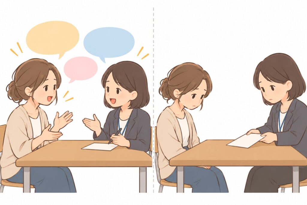 長女のときは会話が弾んだ三者面談と、次女のときの成績を渡されて終わった三者面談の比較